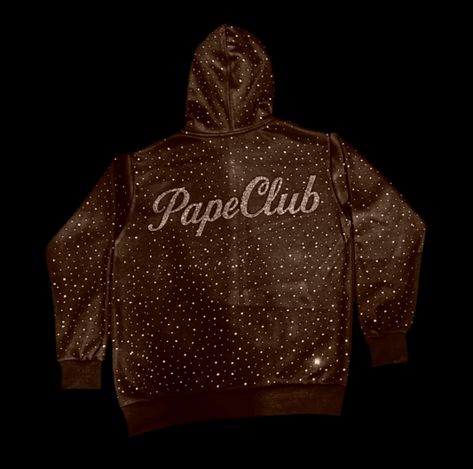 PC Brown Studded Zip